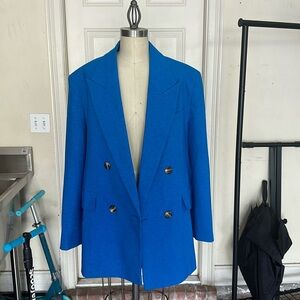 Blue oversized blazer